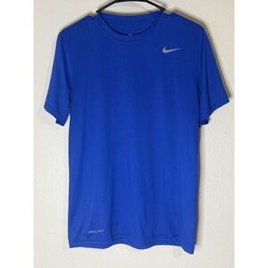 Nike Tee‎ Graphic T-Shirt Blue Men's M Dri-Fit Crew Neck Athletic Cut